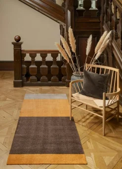 Stripes Rug Dijon/Brown, 90x200 cm