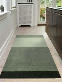 Stripes Rug Light Green / Dark Green, 90x130 cm