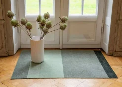 Stripes Rug Light Green / Dark Green, 90x130 cm