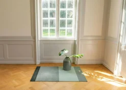 Stripes Rug Light Green / Dark Green, 90x130 cm