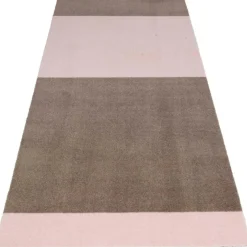 Stripes Rug Sand/Light Rose, 90x200 cm
