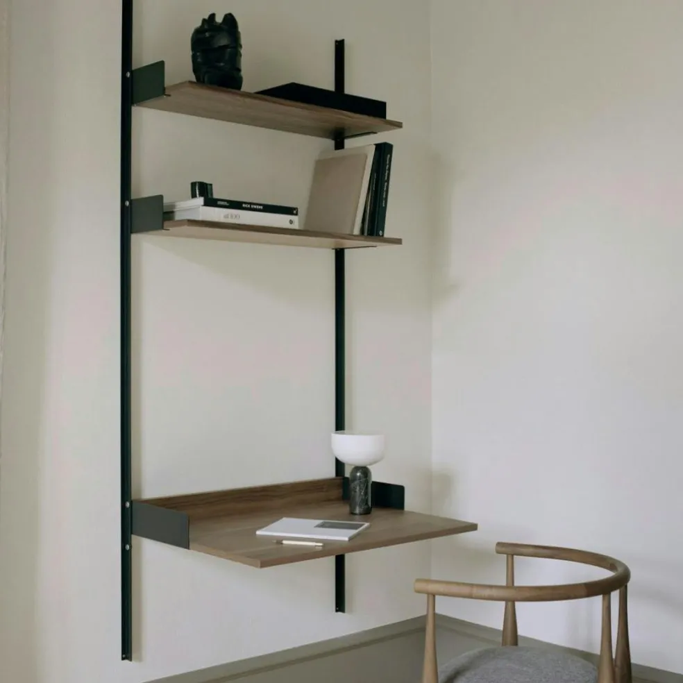 Study Shelf, Black / Oak