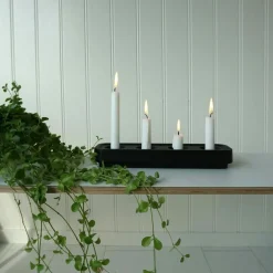 Stumpastaken Tea Light Holder Long, Black