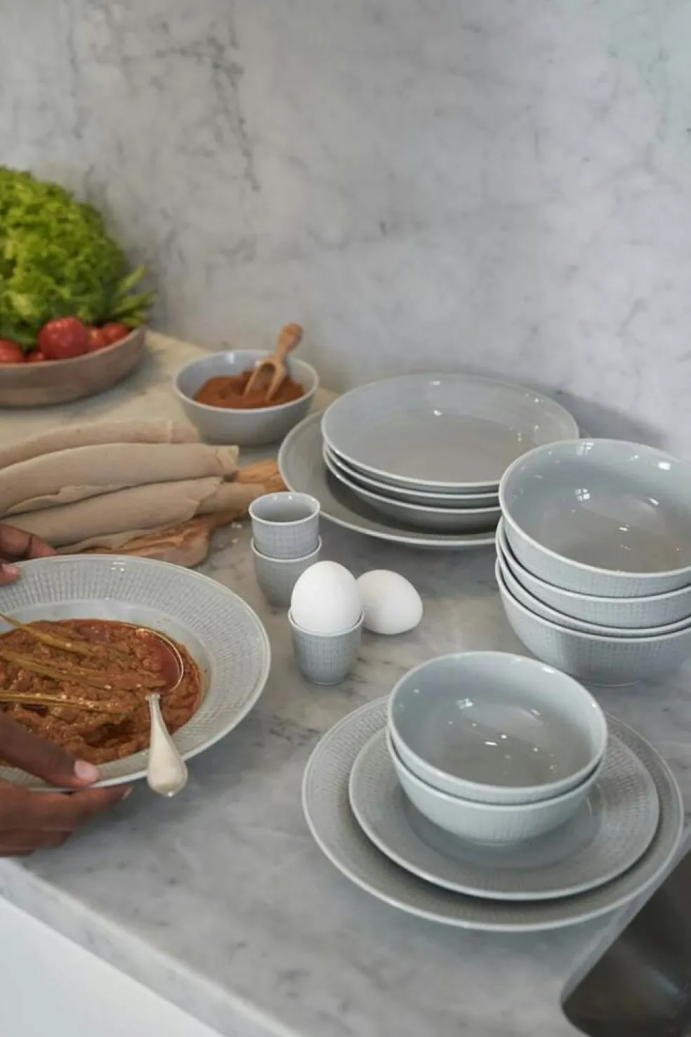 Swedish Grace Plate, 24 cm Fog