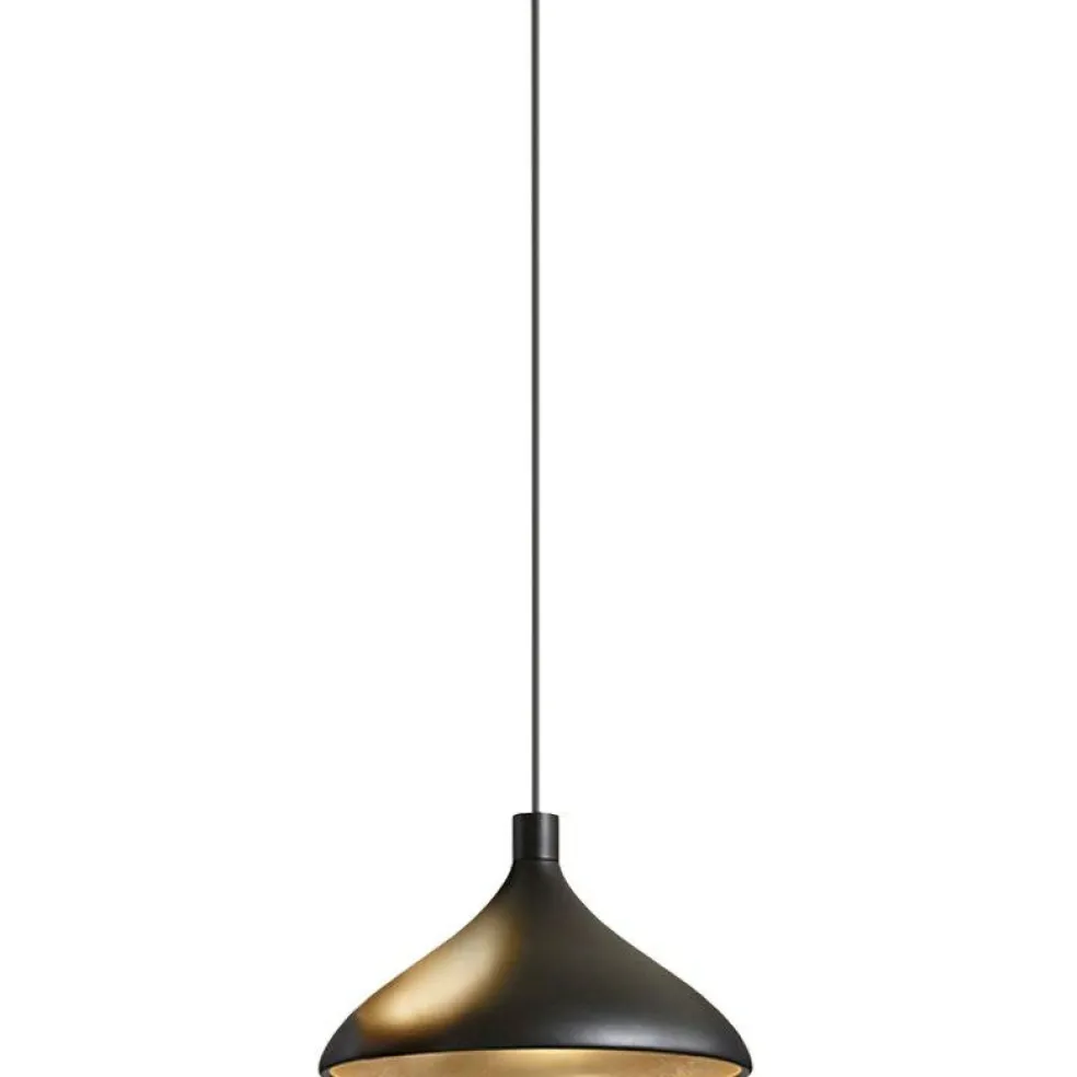 Swell Pendant 41 cm, White / Brass