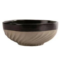 Swirl Bowl, Black/Beige