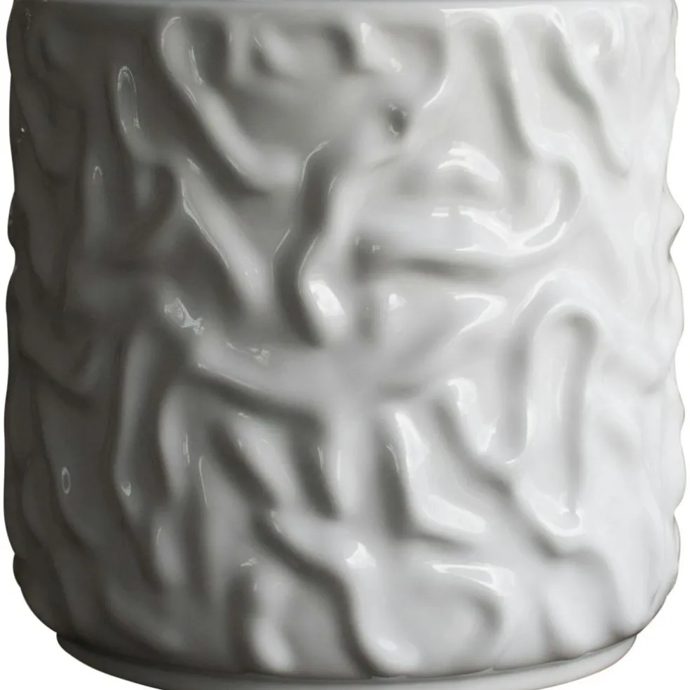 Swoon Pot Shiny White Ø23 cm, Shiny White