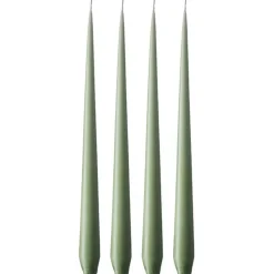 Taper Candles Matte 32 cm 4-pack, Eucalyptus Green