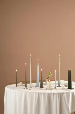 Taper Candles Matte 32 cm 4-pack, Eucalyptus Green