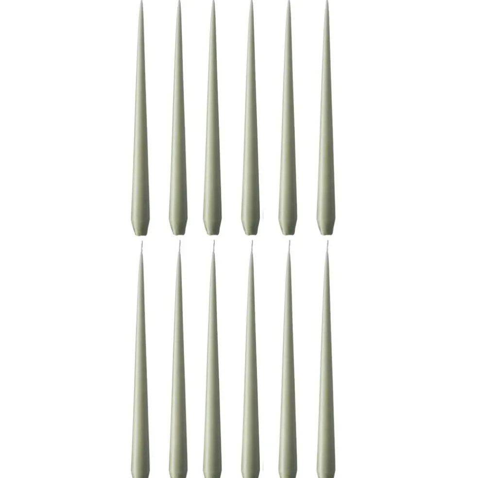 Taper Candles Matte 32 cm 12-pack, Dusty Blue