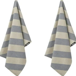 Tea Towel 2-pack, Brown Plaid