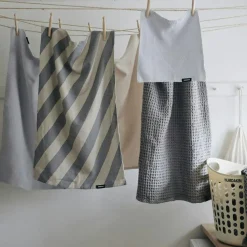 Tea Towel 2-pack, Brown Plaid