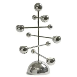 Teluria Candle Holder, Nickel Plated