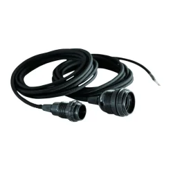 Textile Wire E27, Black