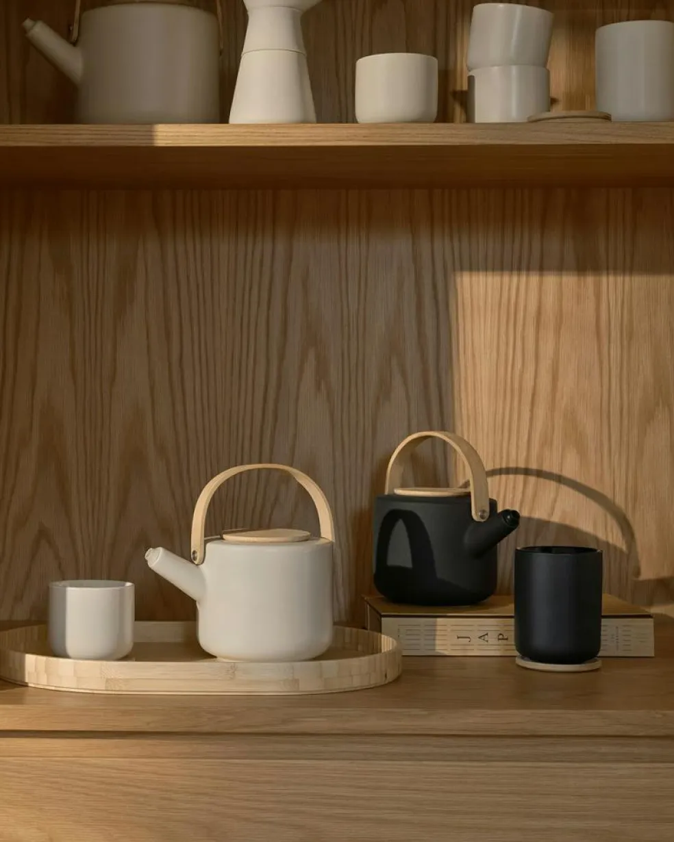 Theo Cup With Coaster, Black