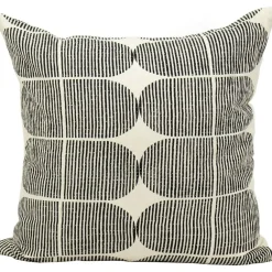 Tile Cushion Cover 50x50 cm, White/Black