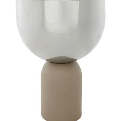 TORUS flowerpot Silver/Taupe 17xH23cm