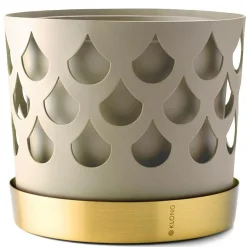 Trio Drop Pot Beige, 12 cm / Small