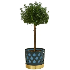 Trio Flowerpot Medium Drop, Blue