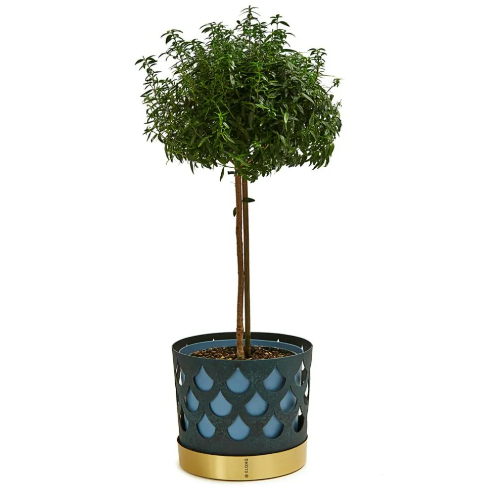 Trio Flowerpot Medium Drop, Blue