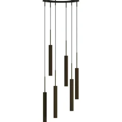 Tubulaire Chandelier Bronzed, 38 Pendants