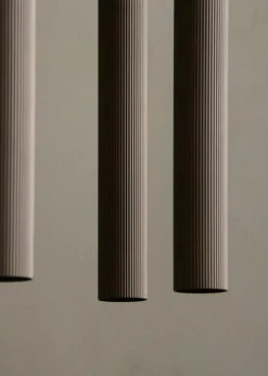 Tubulaire Chandelier Bronzed, 38 Pendants