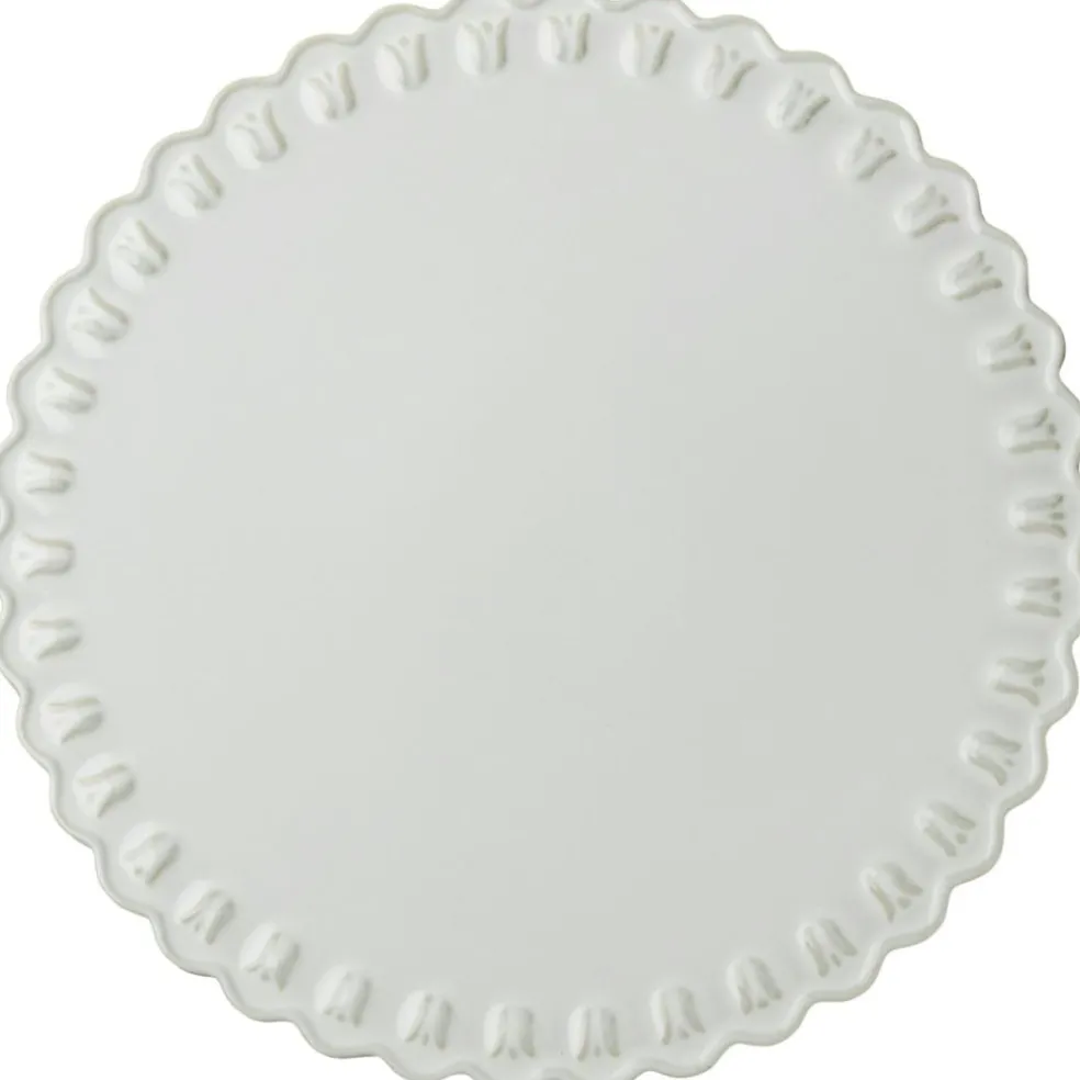 Tulipa Cake Plate 30 cm, White