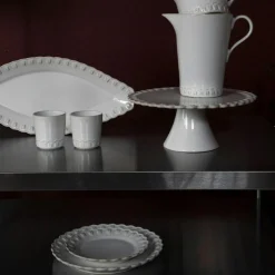 Tulipa Cake Plate 30 cm, White