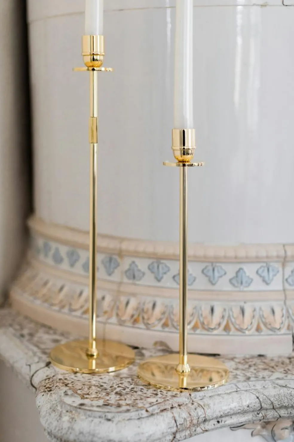 Tuti Candlestick 40 cm, Brass