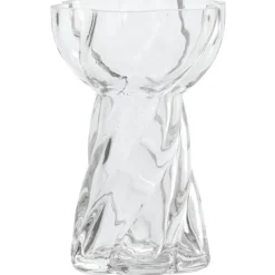 Twist Bulb Vase 12.8 cm, Clear