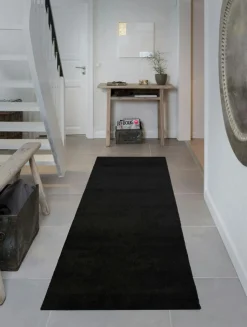 Unicolor Door Mat Black, 130x90 cm