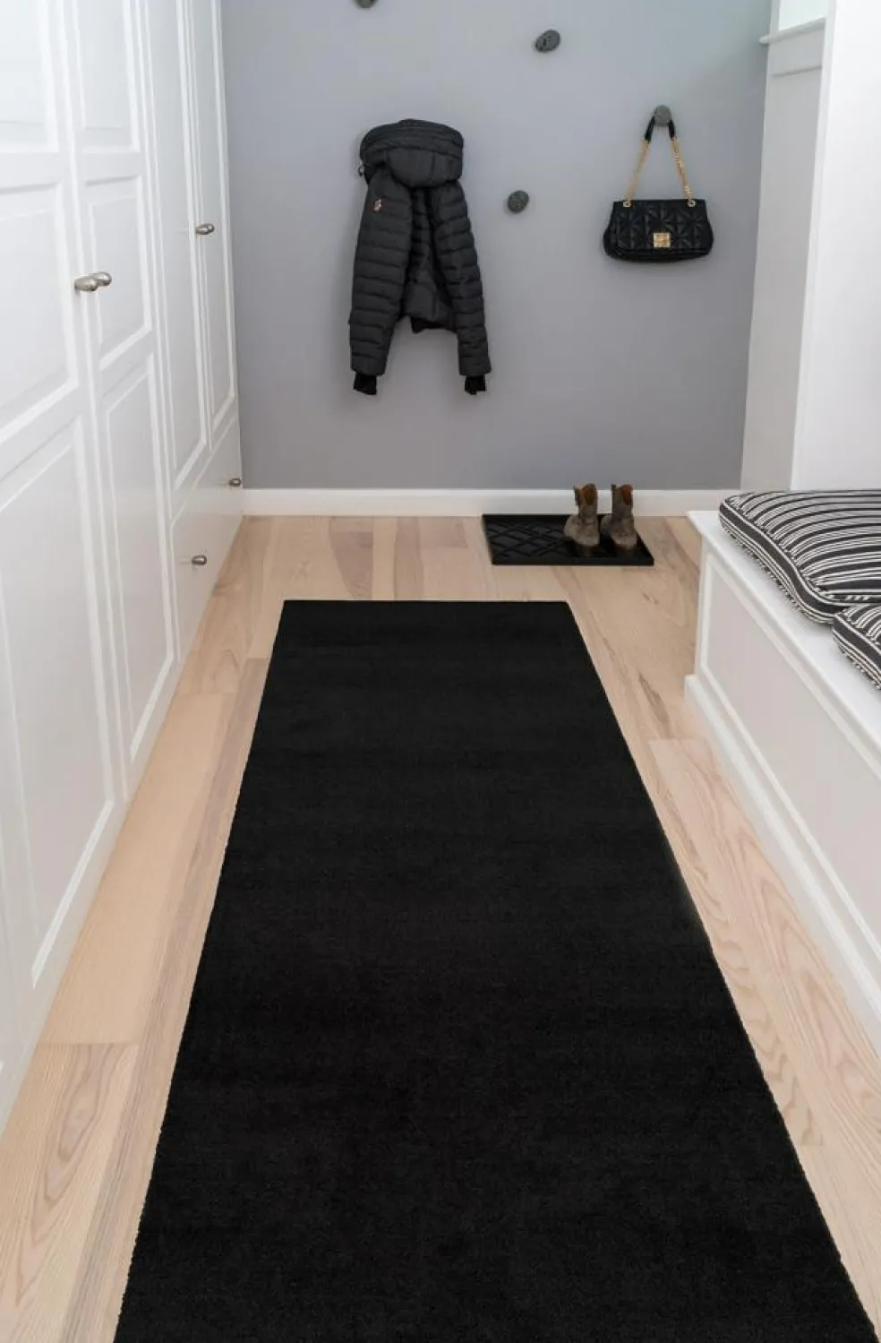 Unicolor Door Mat Black, 130x90 cm