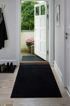 Unicolor Door Mat Black, 130x90 cm