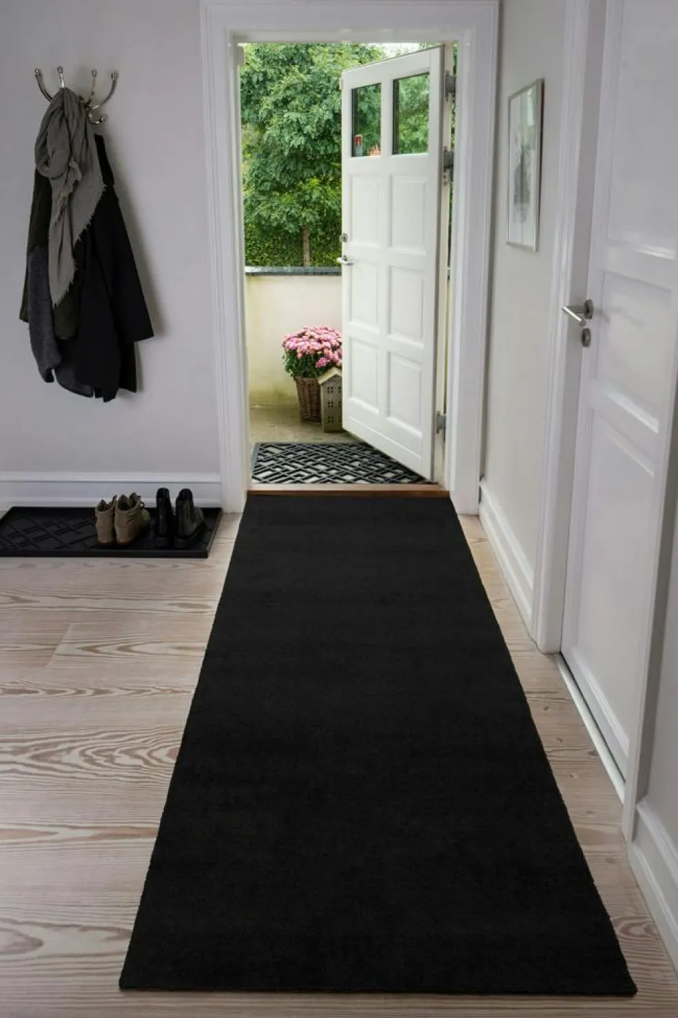 Unicolor Door Mat Black, 130x90 cm