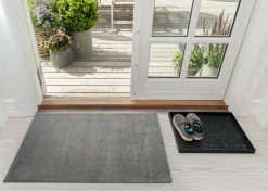 Unicolor Door Mat Steel Grey, 60x90 cm