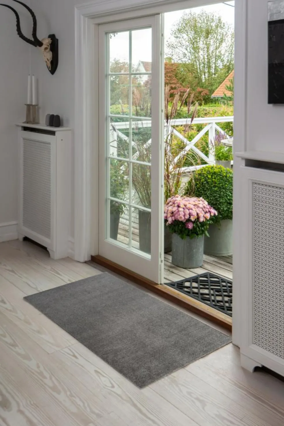 Unicolor Door Mat Steel Grey, 60x90 cm