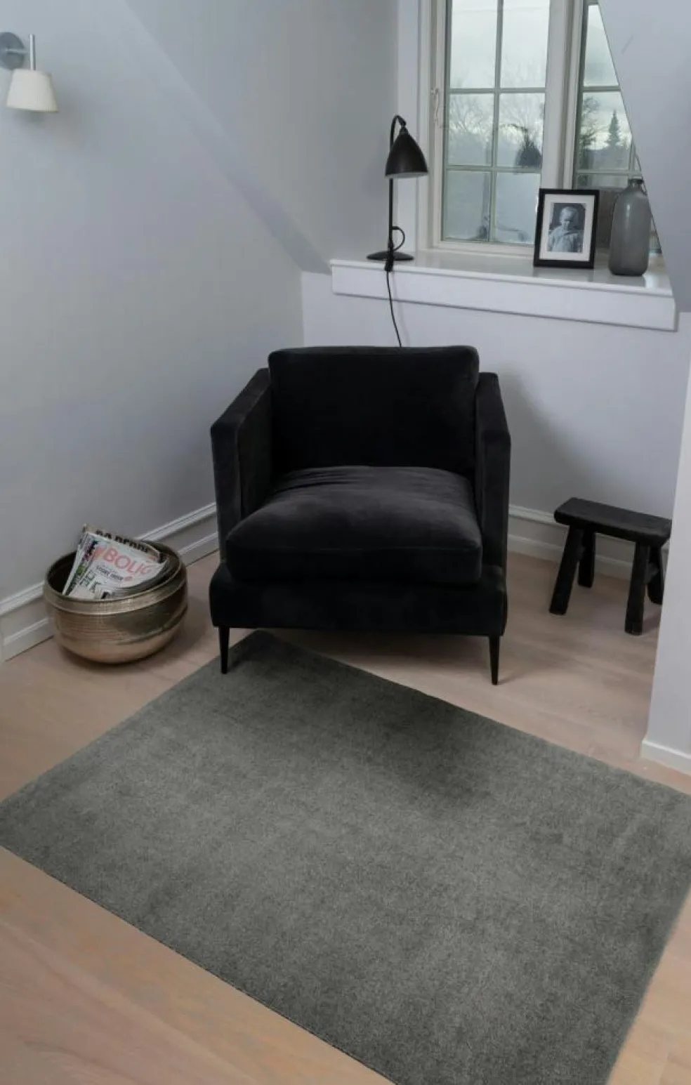 Unicolor Door Mat Steel Grey, 60x90 cm