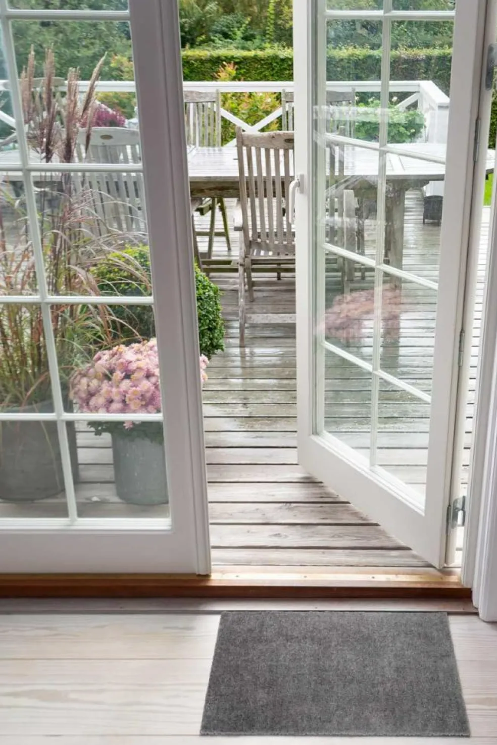 Unicolor Door Mat Steel Grey, 60x90 cm