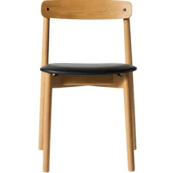 Unite Chair, White Pigmented Oak / Imitation Leather