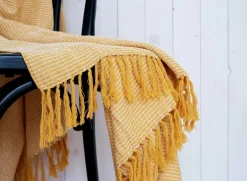 Valter Plaid 130x170 cm, Saffron / Creme