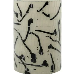Vana Candle Holder Black/White 19 cm