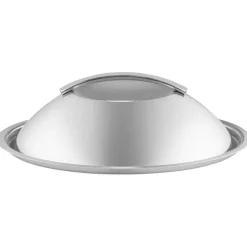 Vaulted Lid Brushed Steel, 24 cm