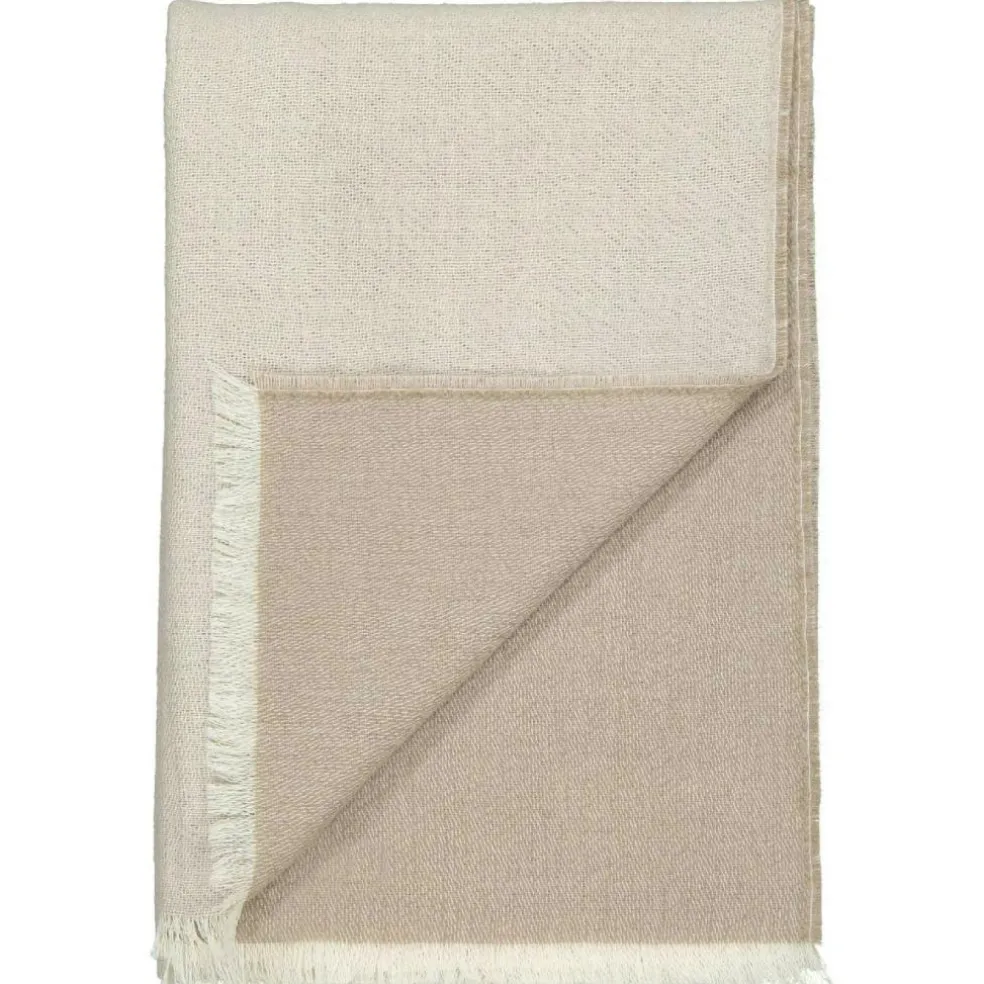 Venice Plaid 130x190 cm, White/Latte