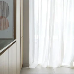 Vivi Curtain Recycled Fabric Double Width Natural, 290x290 cm