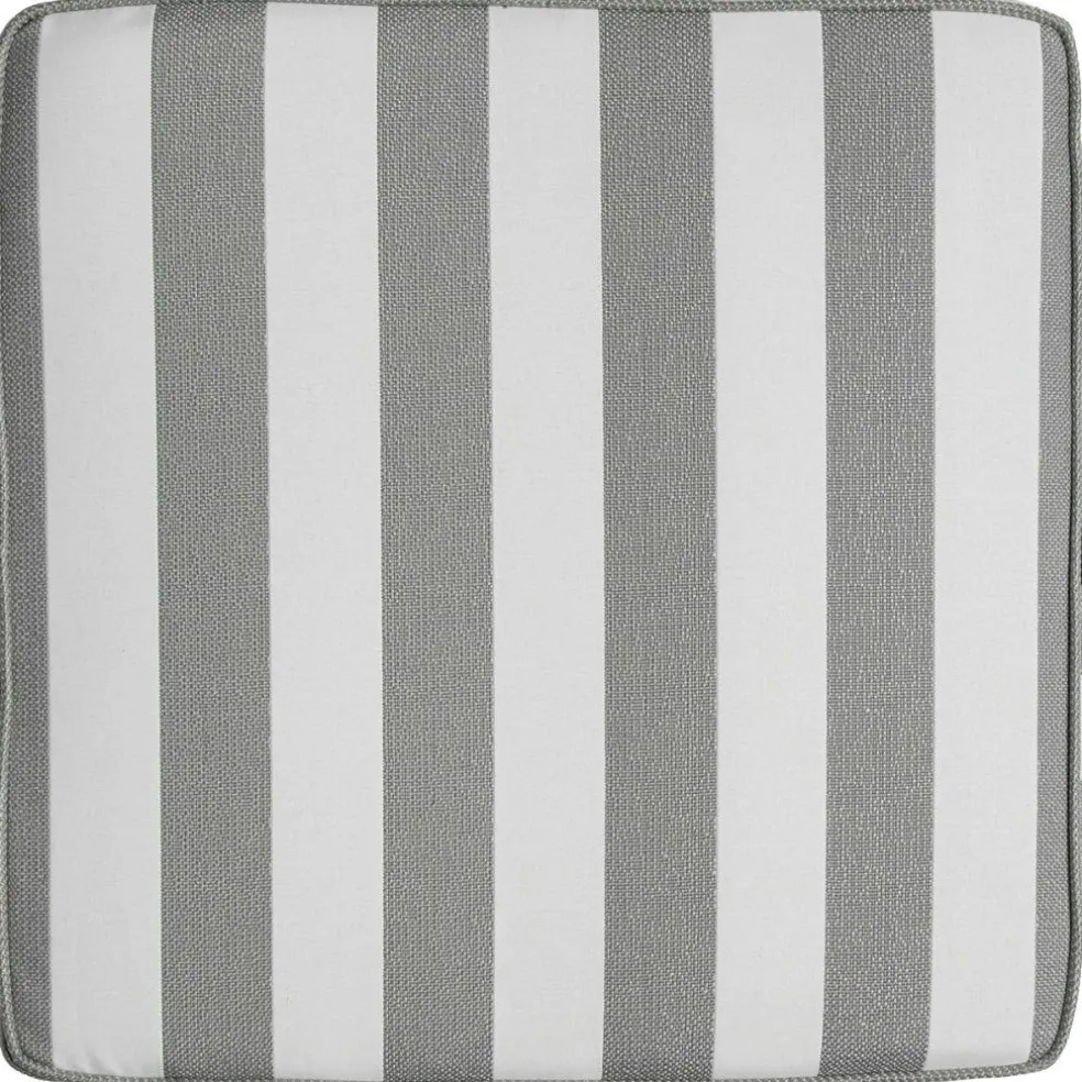 Wide Stripe Cushion 45x45 cm, Grey
