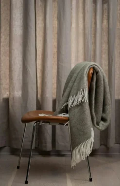 Wool Plaid 130x170 cm, Grey & Off-white Melange