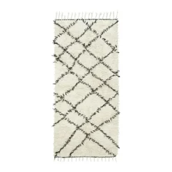 Zena Rug 90x200 cm, White/Black