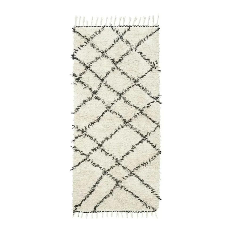 Zena Rug 90x200 cm, White/Black