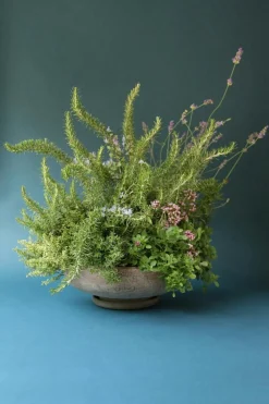 Ada Pot With Saucer Grey Ø40 cm