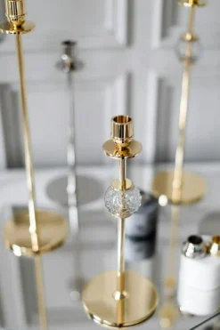 Alba Candlestick Brass, 30 cm